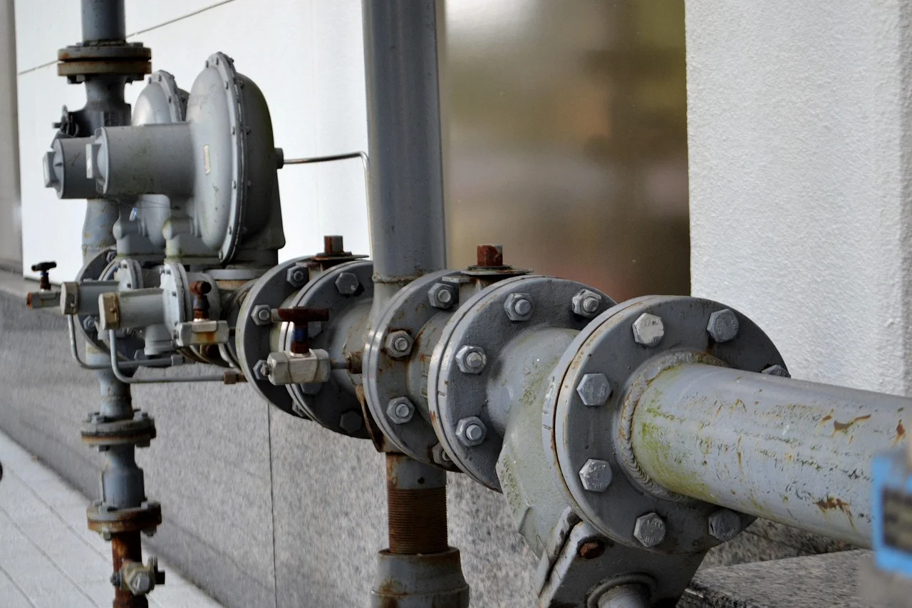 Industrial pipe system representing data flow and integration