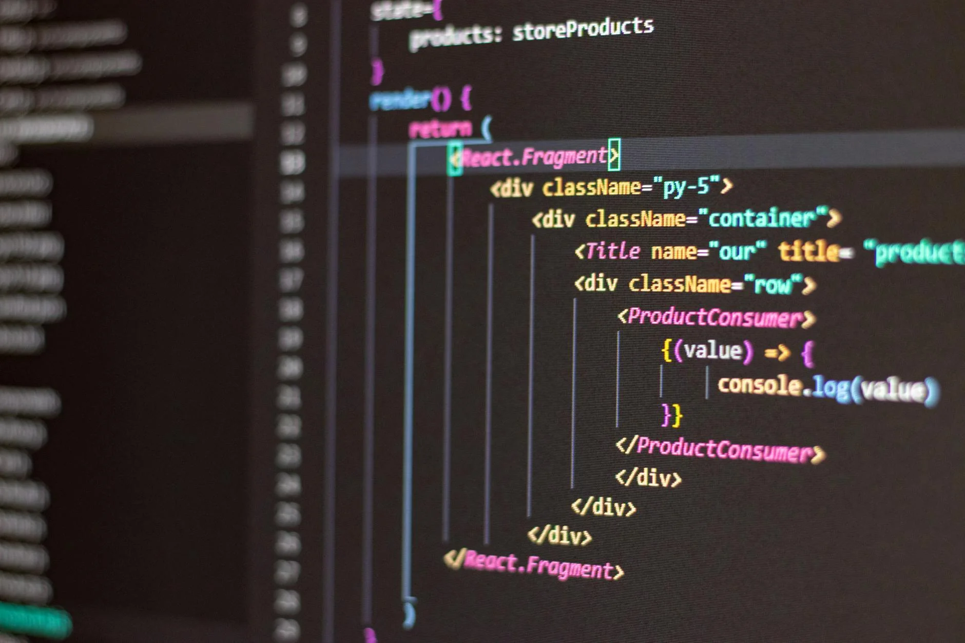 javascript code programming developer screen