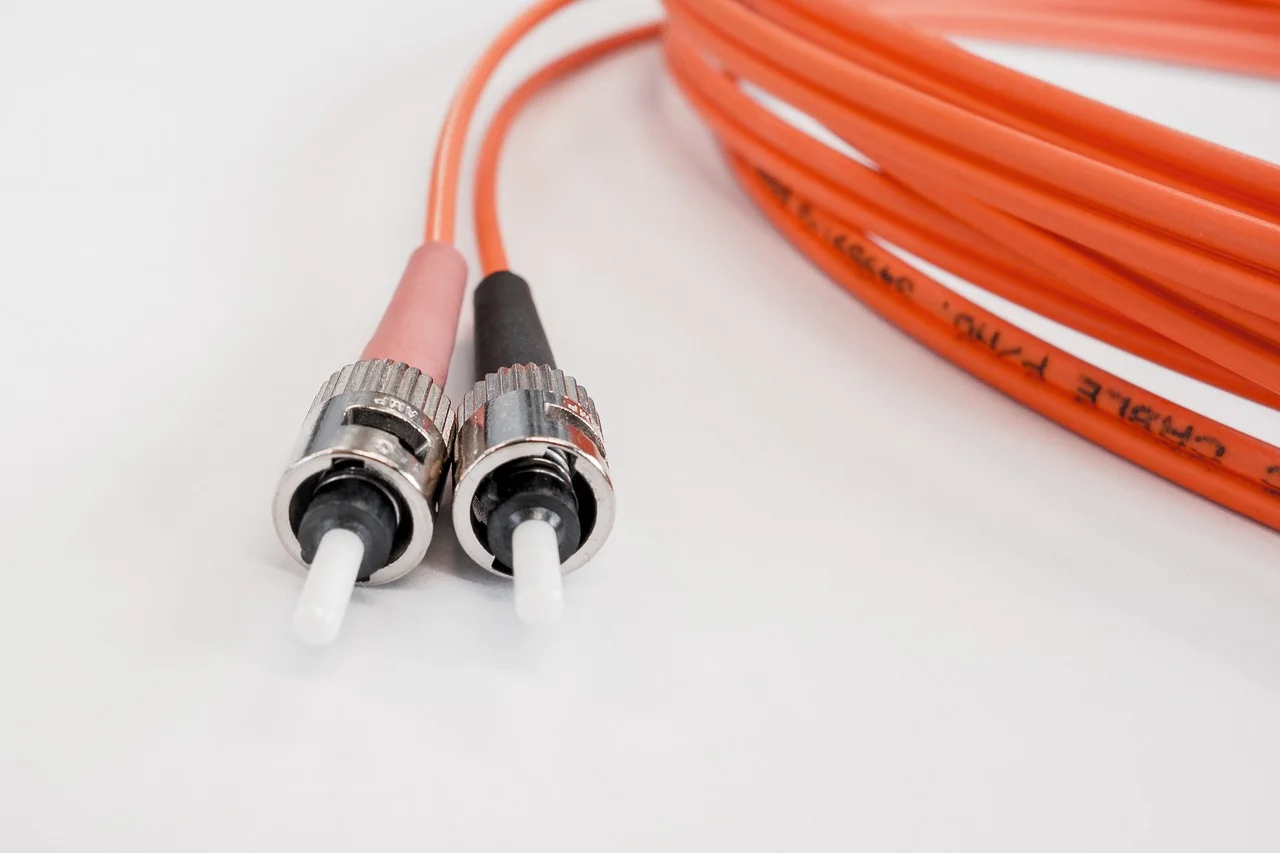 Fiber optic light strands representing data integration connections