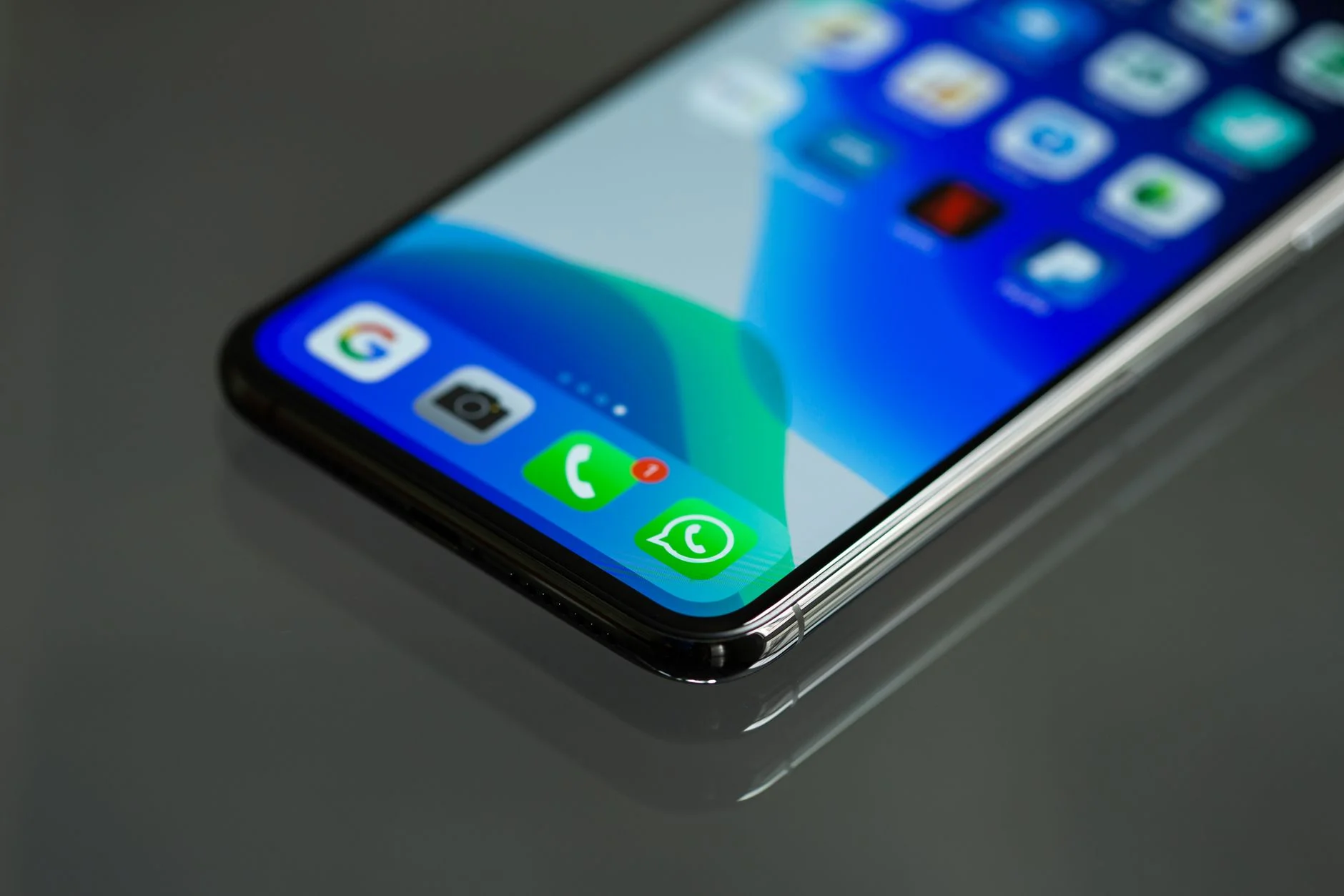Close-up of a smartphone screen showing a notification banner